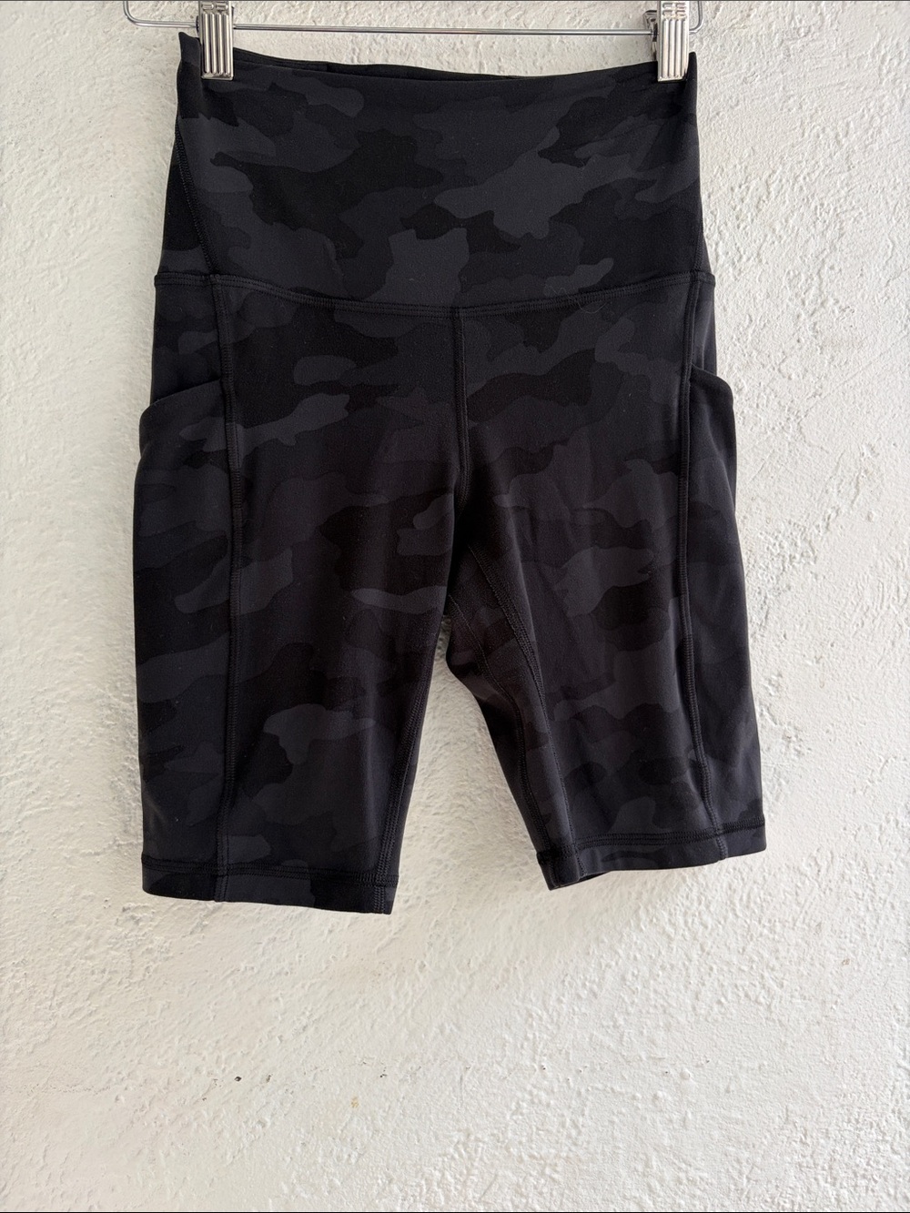 Lululemon High-Waist Black Camo Women’s Bike Shorts